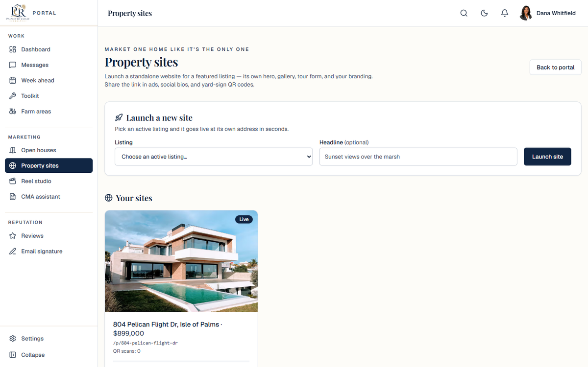 Property sites manager